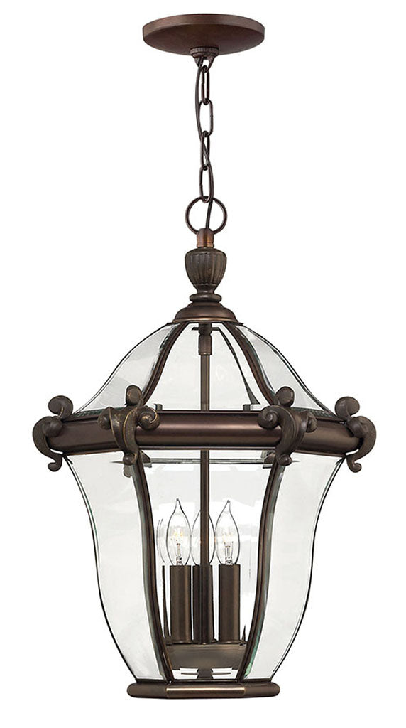 OUTDOOR SAN CLEMENTE Hanging Lantern Outdoor Light Fixture l Hanging Hinkley Copper Bronze 14.0x14.0x20.0 
