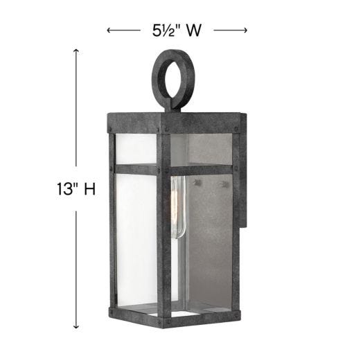 Hinkley OUTDOOR PORTER Extra Small Wall Mount Lantern 2806 Outdoor l Wall Hinkley   