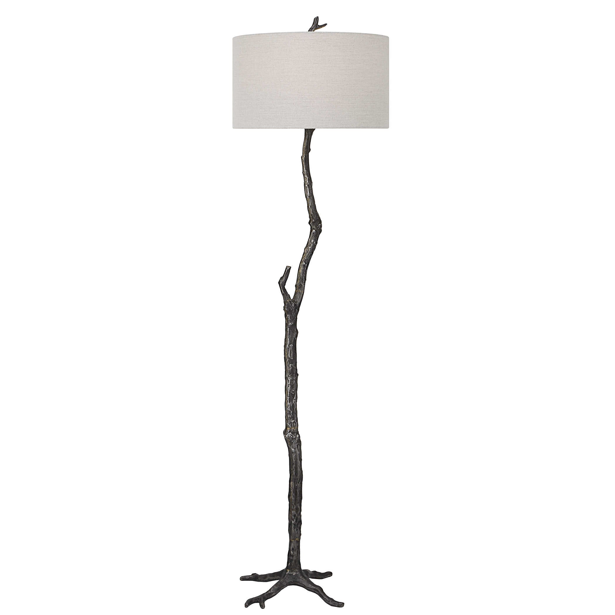 Uttermost Spruce Rustic Floor Lamp Lamp Uttermost CASTING IRON, FABRIC  