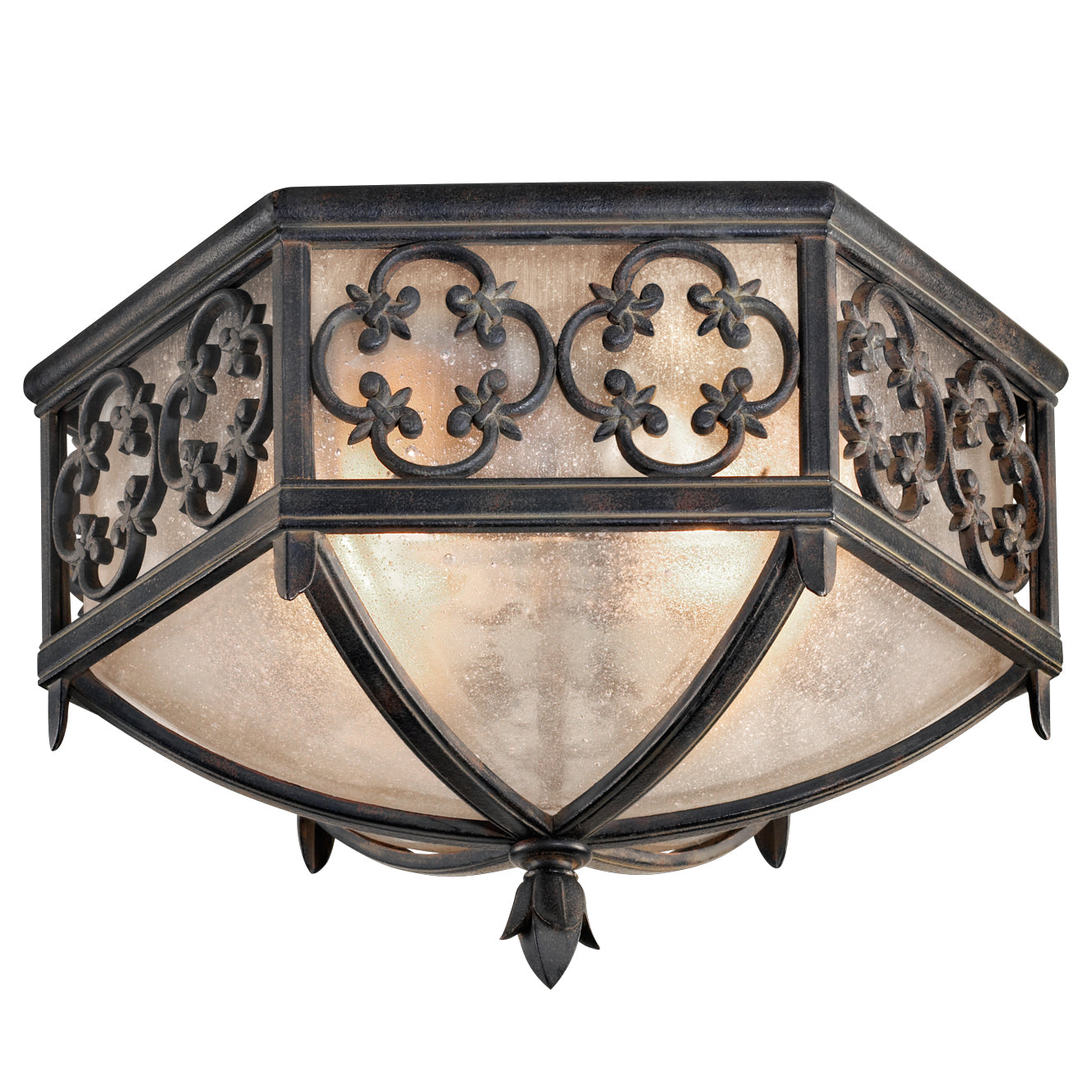 Fine Art Costa del Sol Outdoor Flush Mount Outdoor l Wall Fine Art Handcrafted Lighting Wrought Iron  