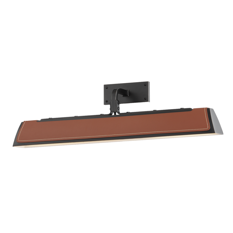 Hudson Valley 2 LIGHT WALL SCONCE W/ SADDLE LEATHER 5324 Wall Light Fixtures Hudson Valley Bronze  