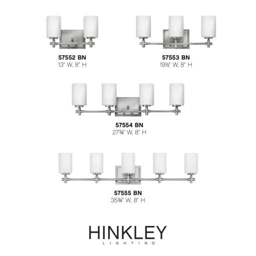 HINKLEY LAUREL Three Light Vanity 57553 Wall Light Fixtures Hinkley   
