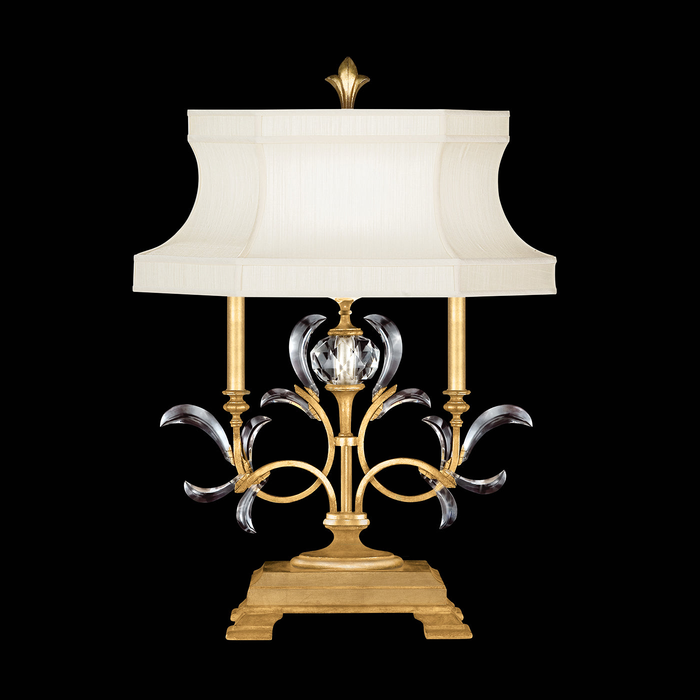 Fine Art Beveled Arcs 34" Table Lamp Lamp Fine Art Handcrafted Lighting Gold Leaf  