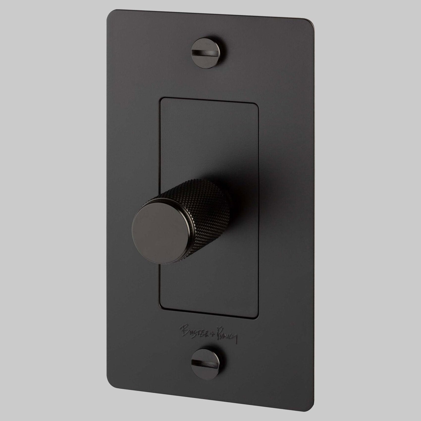Buster + Punch 1 Gang Dimmer Complete l Polycarbonate Lighting Controls Buster + Punch Black Polycarbonate 