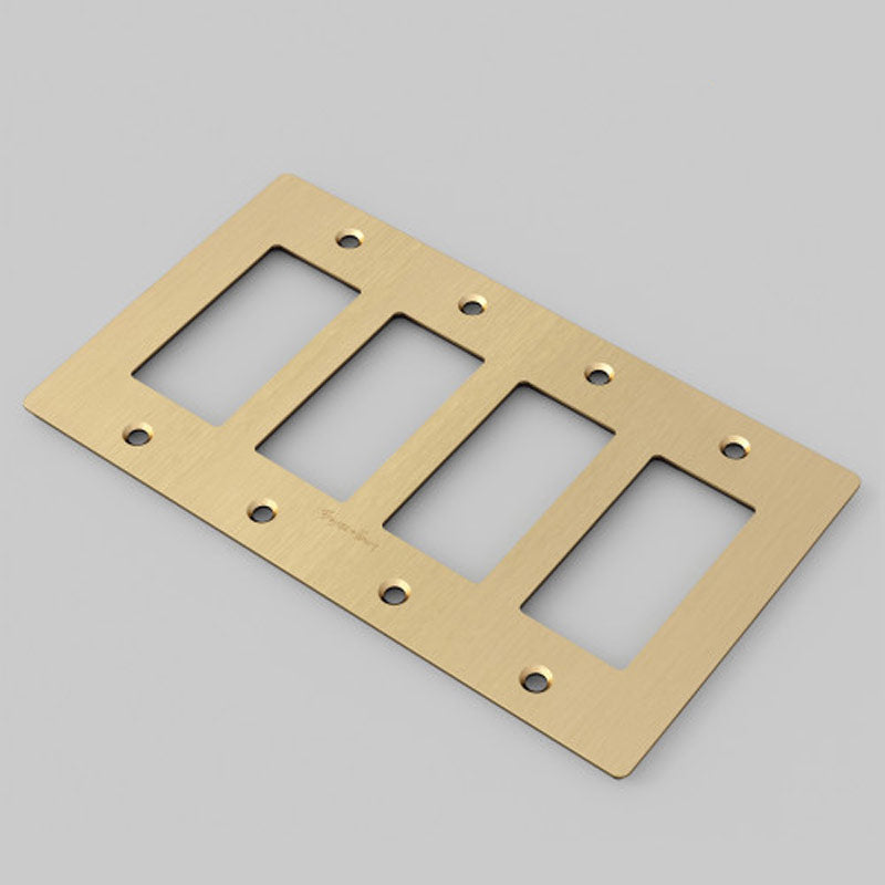 Buster + Punch Wall Plates Lighting Controls Buster + Punch Brass 4 Gang 