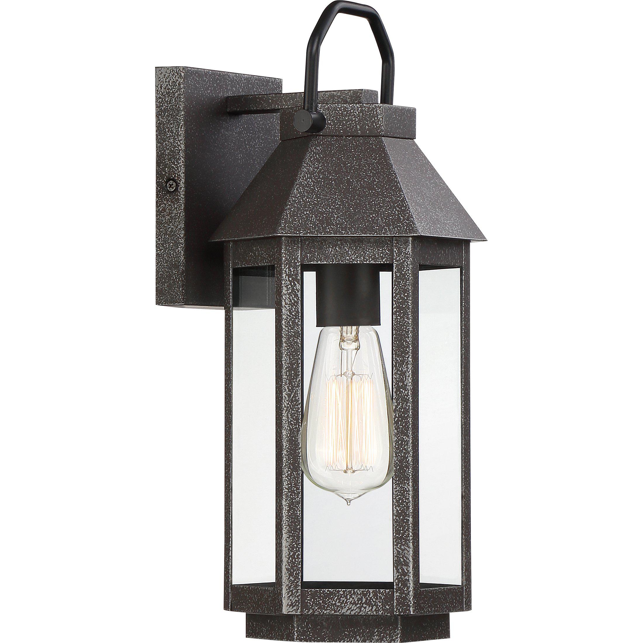 Quoizel  Campbell Outdoor Lantern, Small Outdoor l Wall Quoizel Speckled Black  