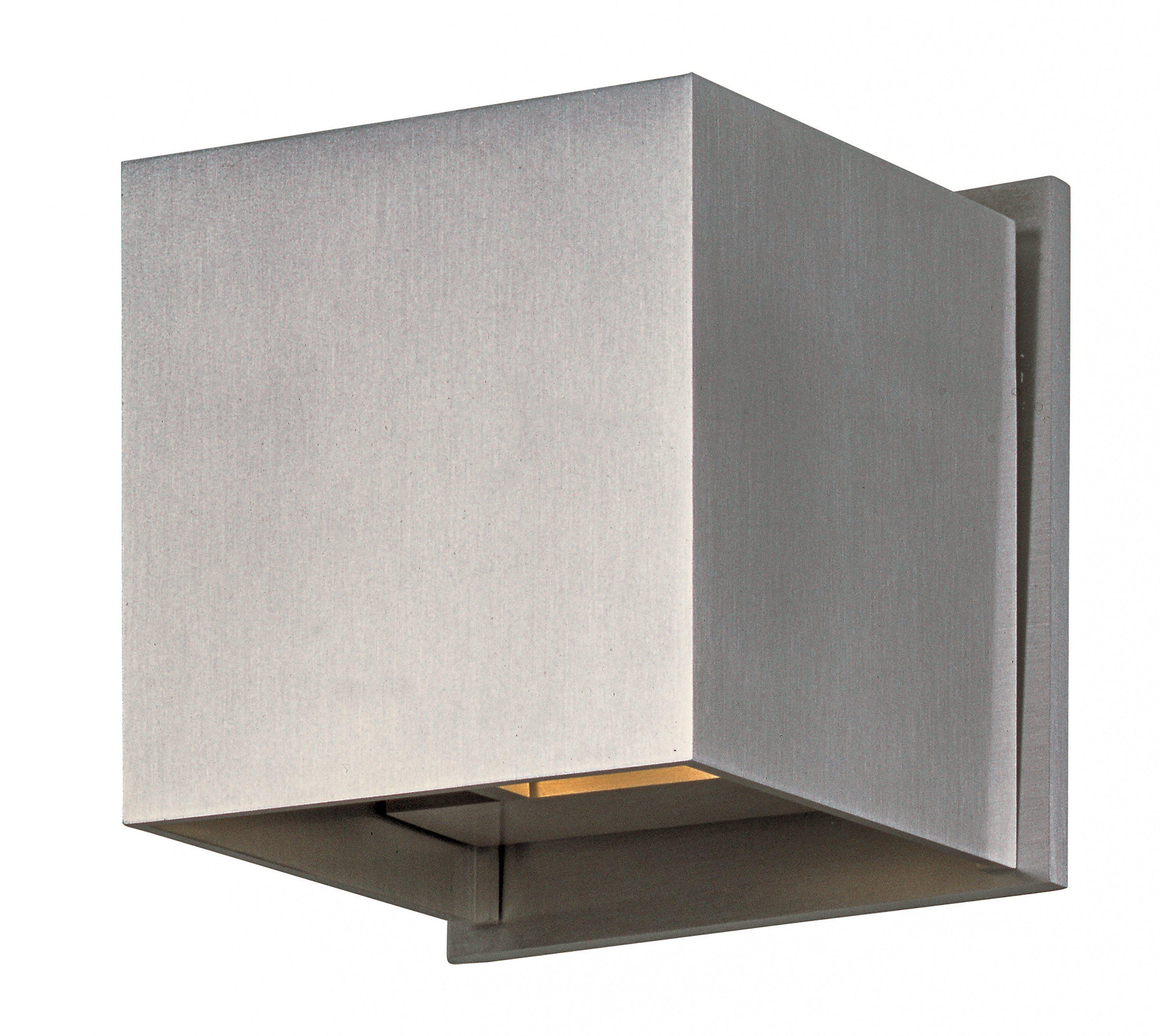 ET2 Alumilux Cube LED Outdoor Wall Sconce E41308 Outdoor l Wall ET2 Satin Aluminum  