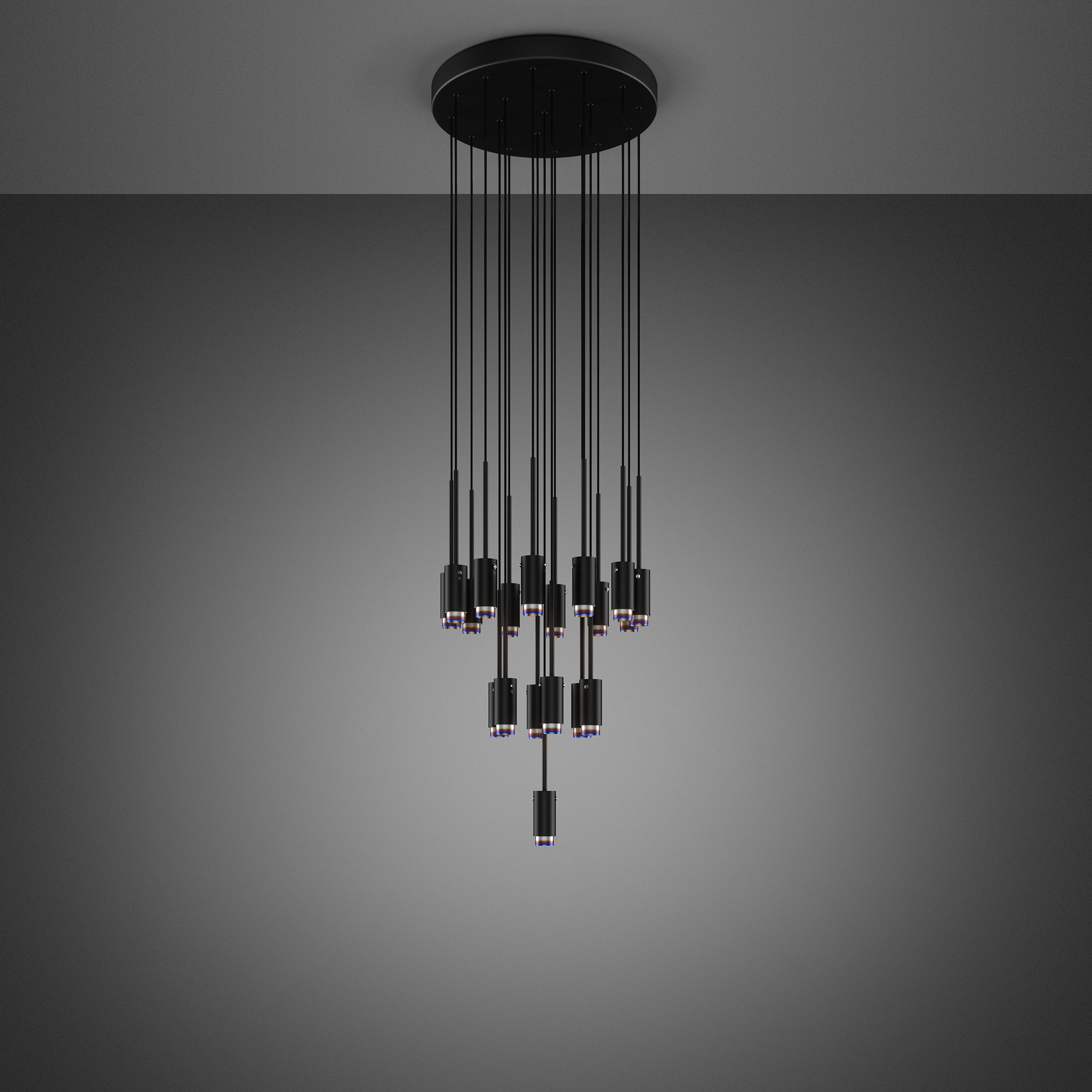 Buster + Punch Exhaust Chandelier Chandeliers Buster + Punch Graphite & Burnt Steel 19 PENDANTS / SURFACE Classic