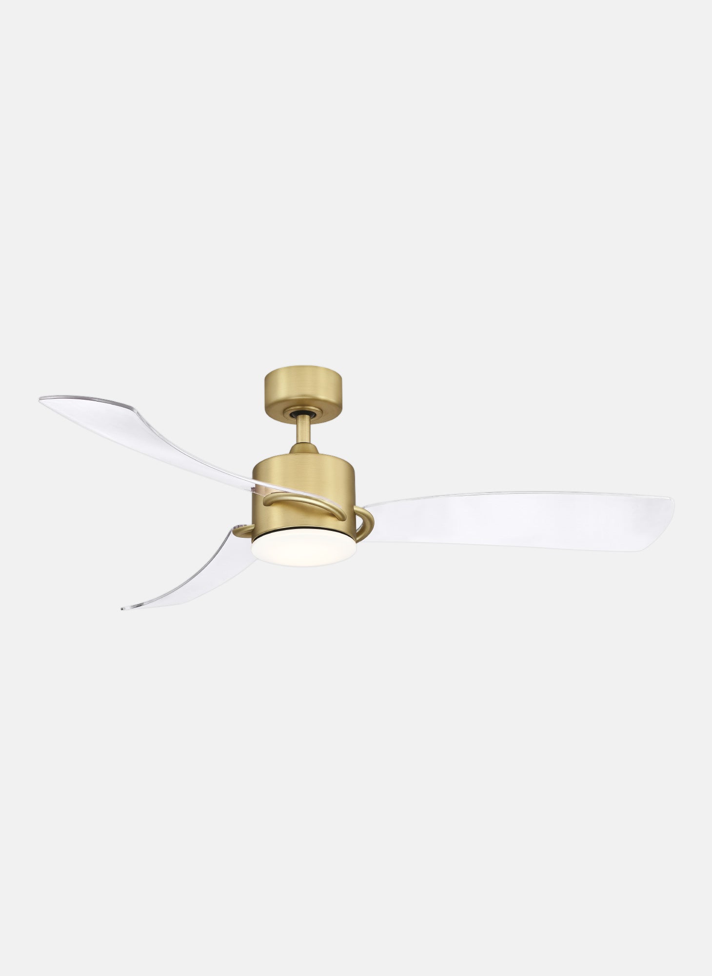 Fanimation SculptAire 52 inch with LED Light Ceiling Fan FP8511 Ceiling Fan Fanimation Brushed Satin Brass with Clear  