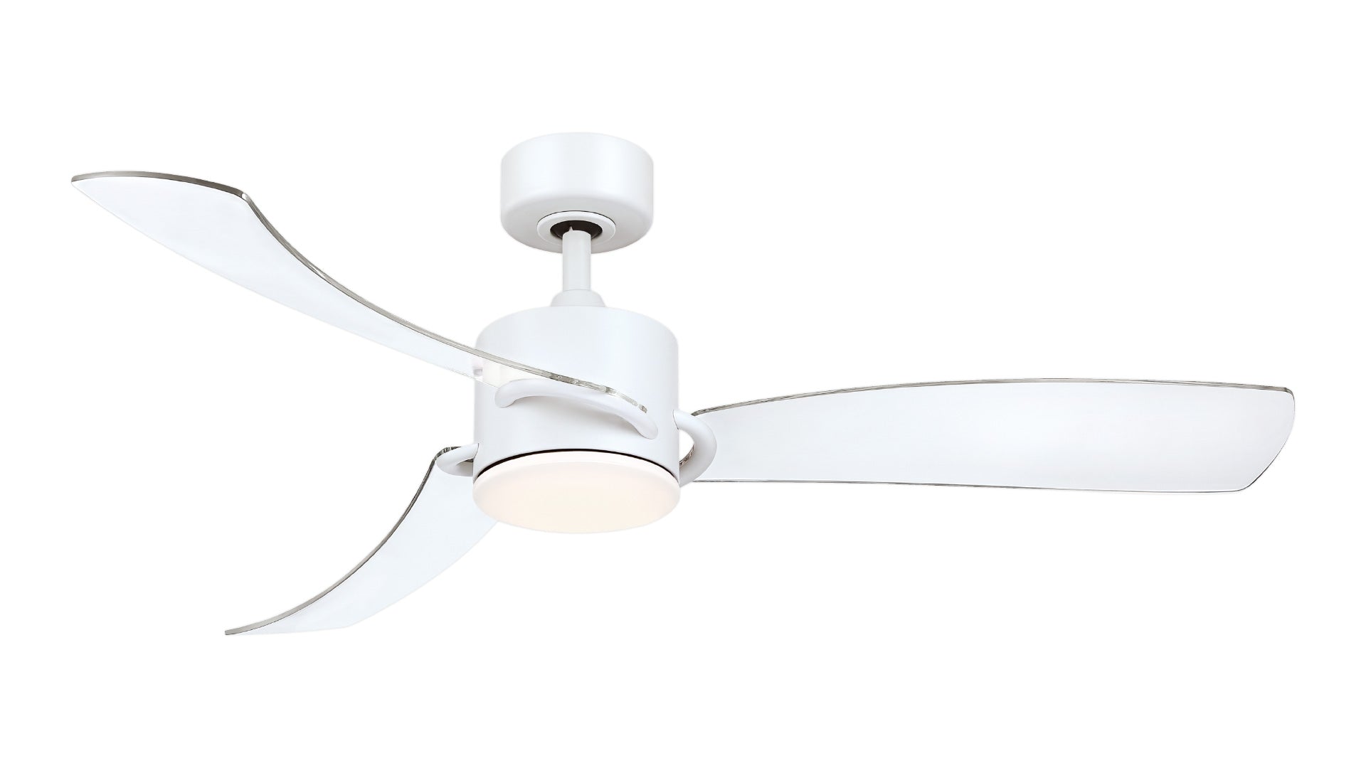 Fanimation SculptAire 52 inch with LED Light Ceiling Fan FP8511 Ceiling Fan Fanimation White with Clear  