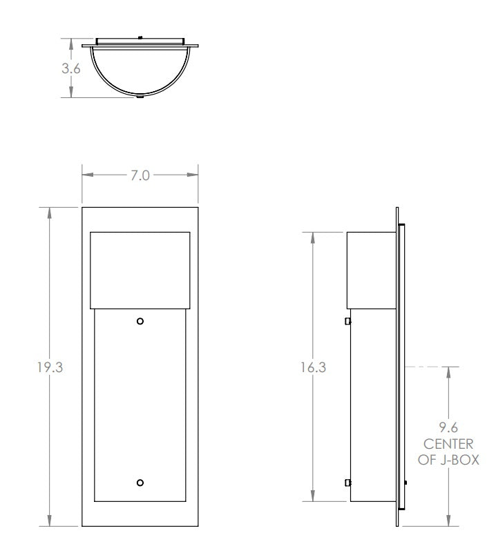 Hammerton Outdoor Short Round Cover Sconce with Glass Outdoor l Wall Hammerton Studio   