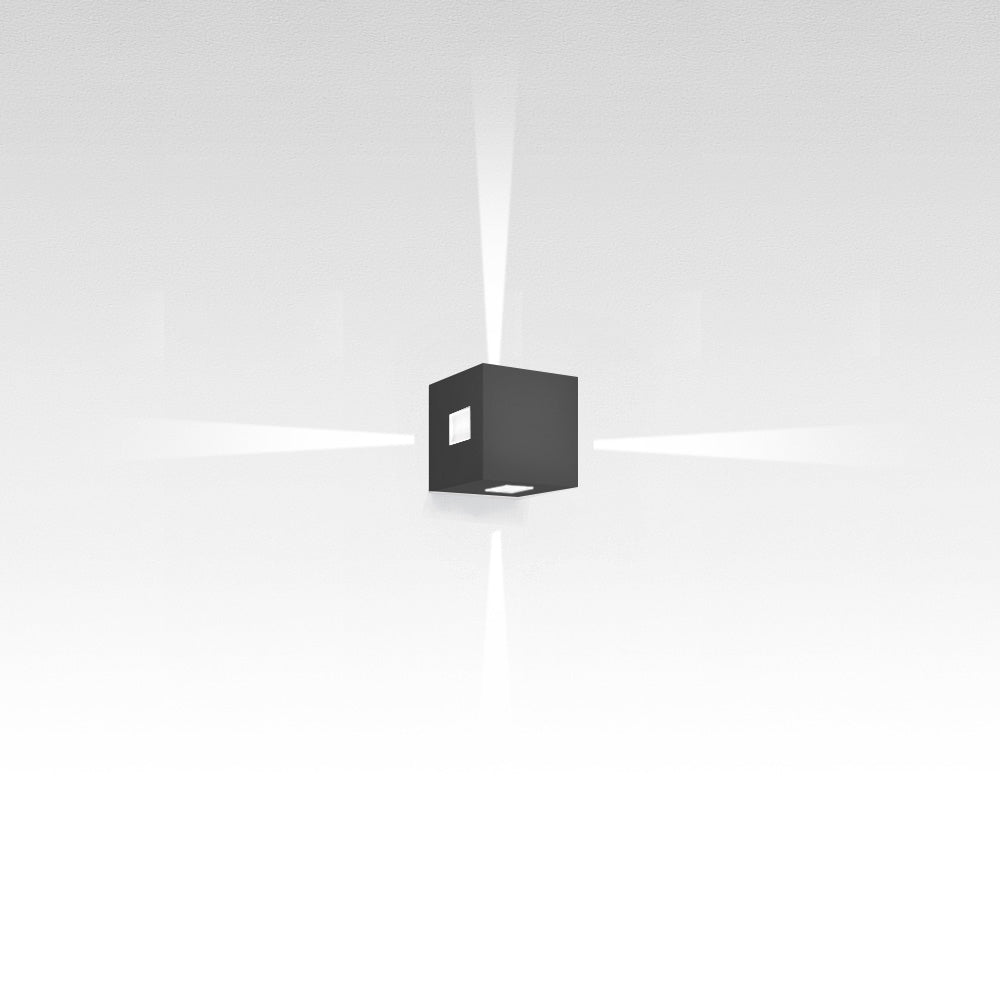 Artemide Effetto Square Wall Outdoor l Wall Artemide Gray 4 Beam Narrow 