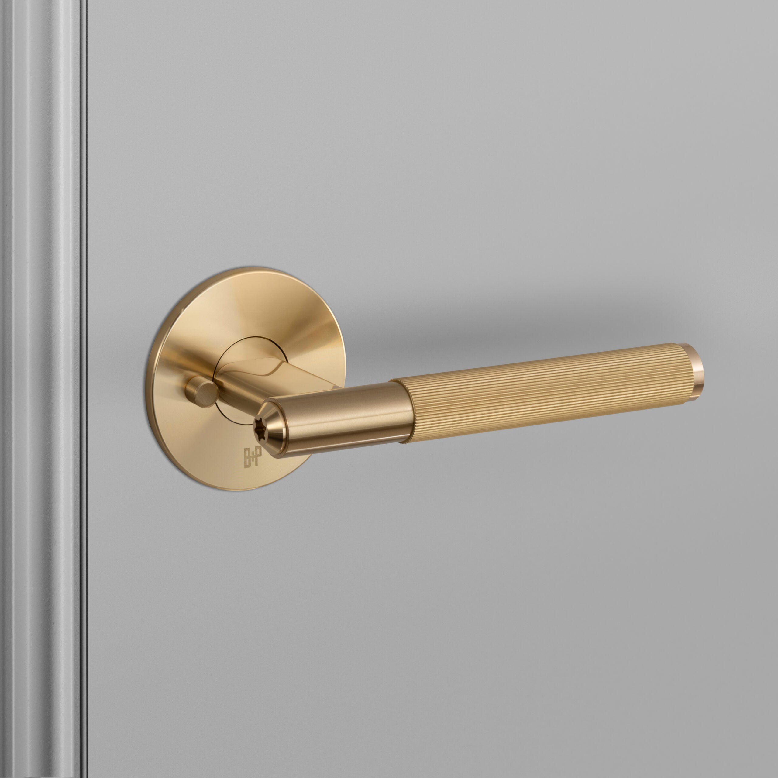 Buster + Punch Conventional Door Handle, Cross Design - PRIVACY TYPE Hardware Buster + Punch Brass  