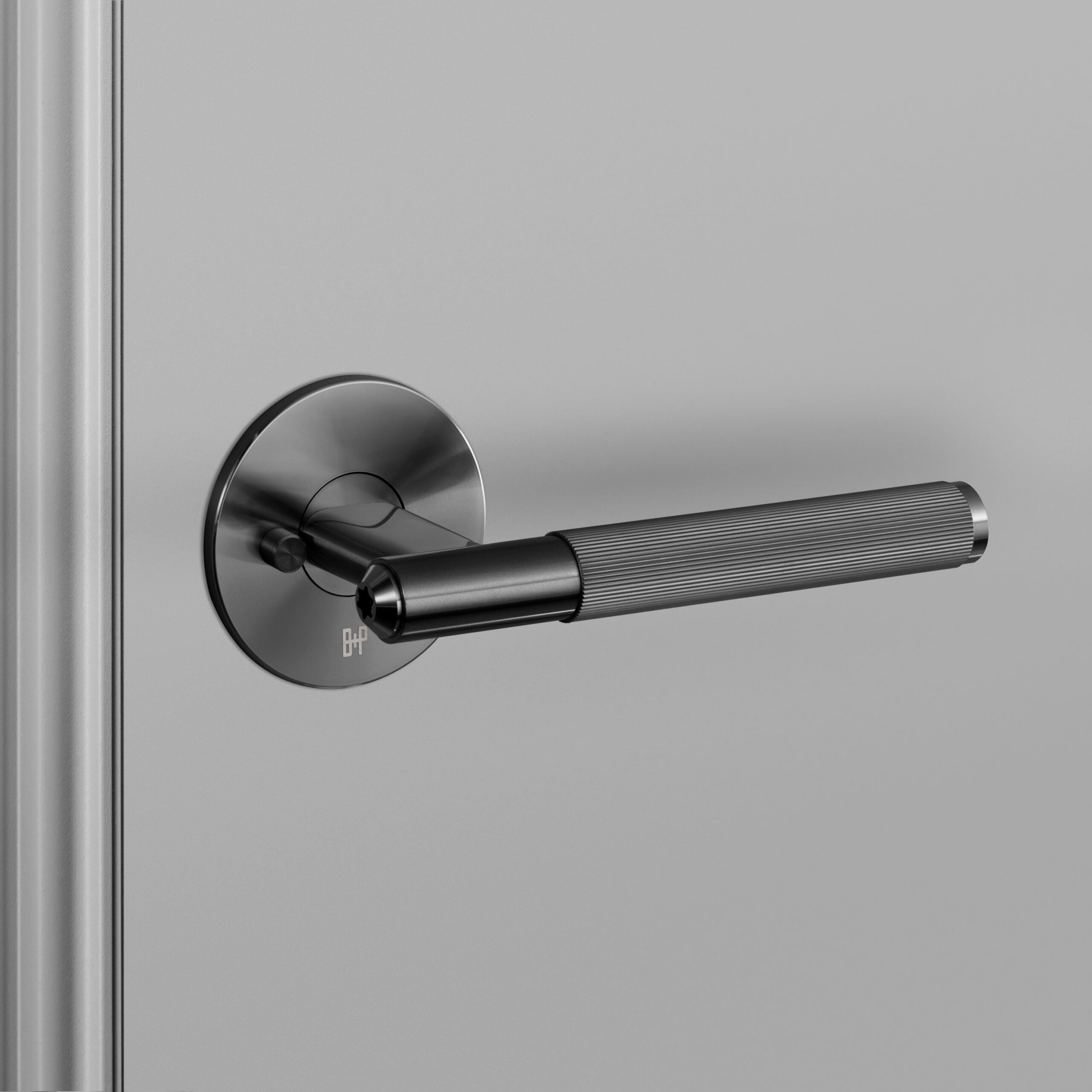 Buster + Punch Conventional Door Handle, Cross Design - PRIVACY TYPE Hardware Buster + Punch Smoked Bronze  