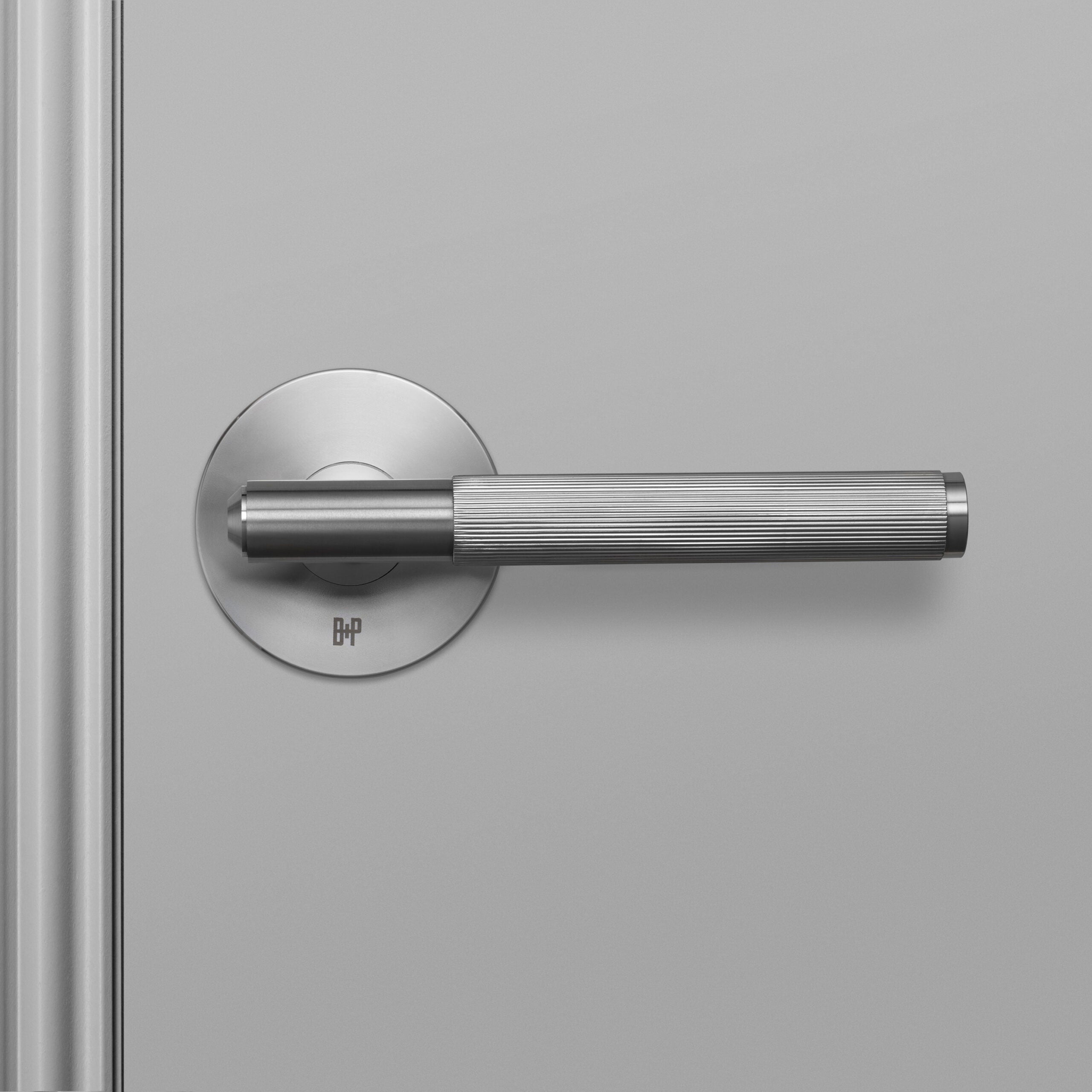 Buster + Punch Conventional Door Handle, Linear Design - PRIVACY TYPE Hardware Buster + Punch Steel  