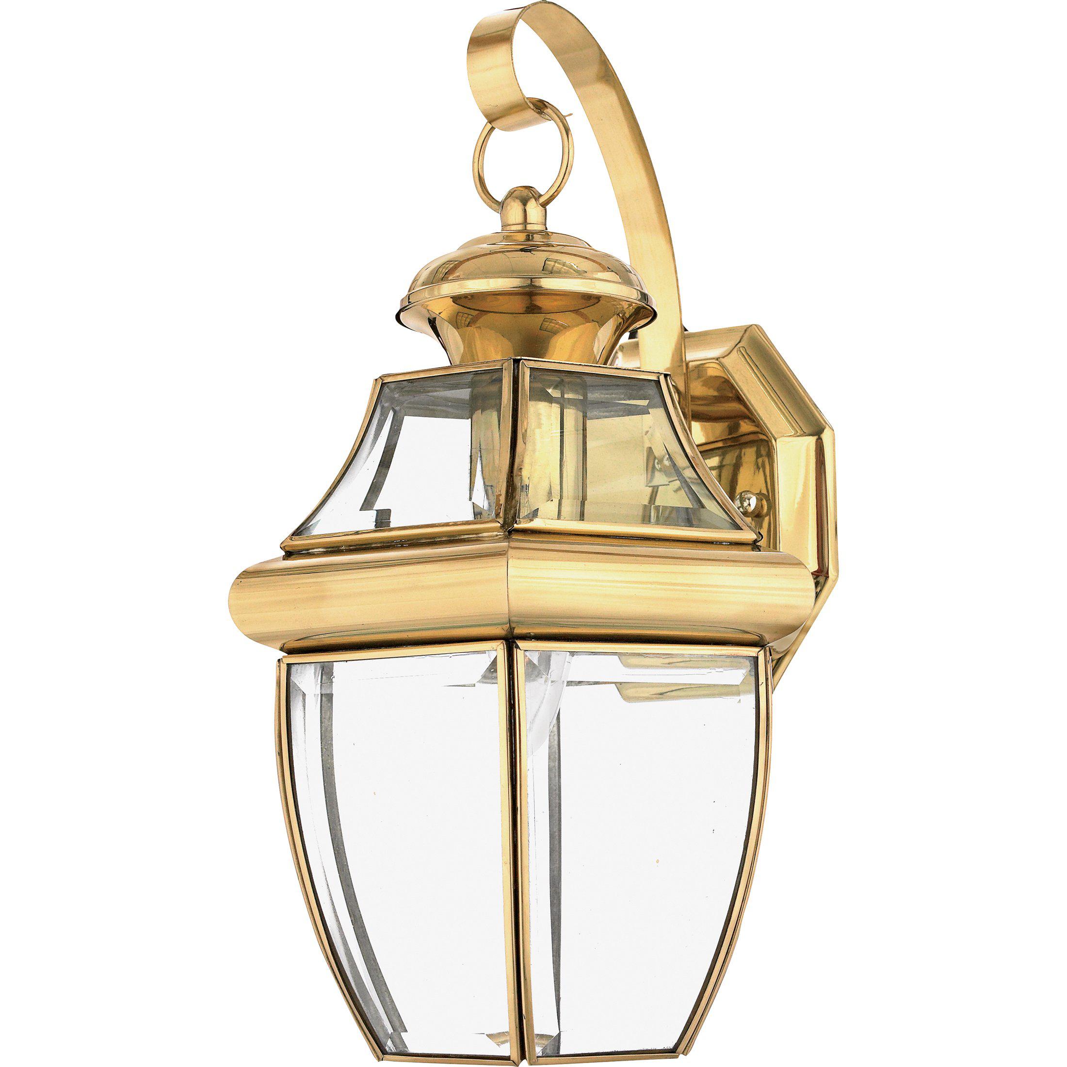 Quoizel  Newbury Outdoor Lantern, Medium Outdoor l Wall Quoizel Polished Brass  