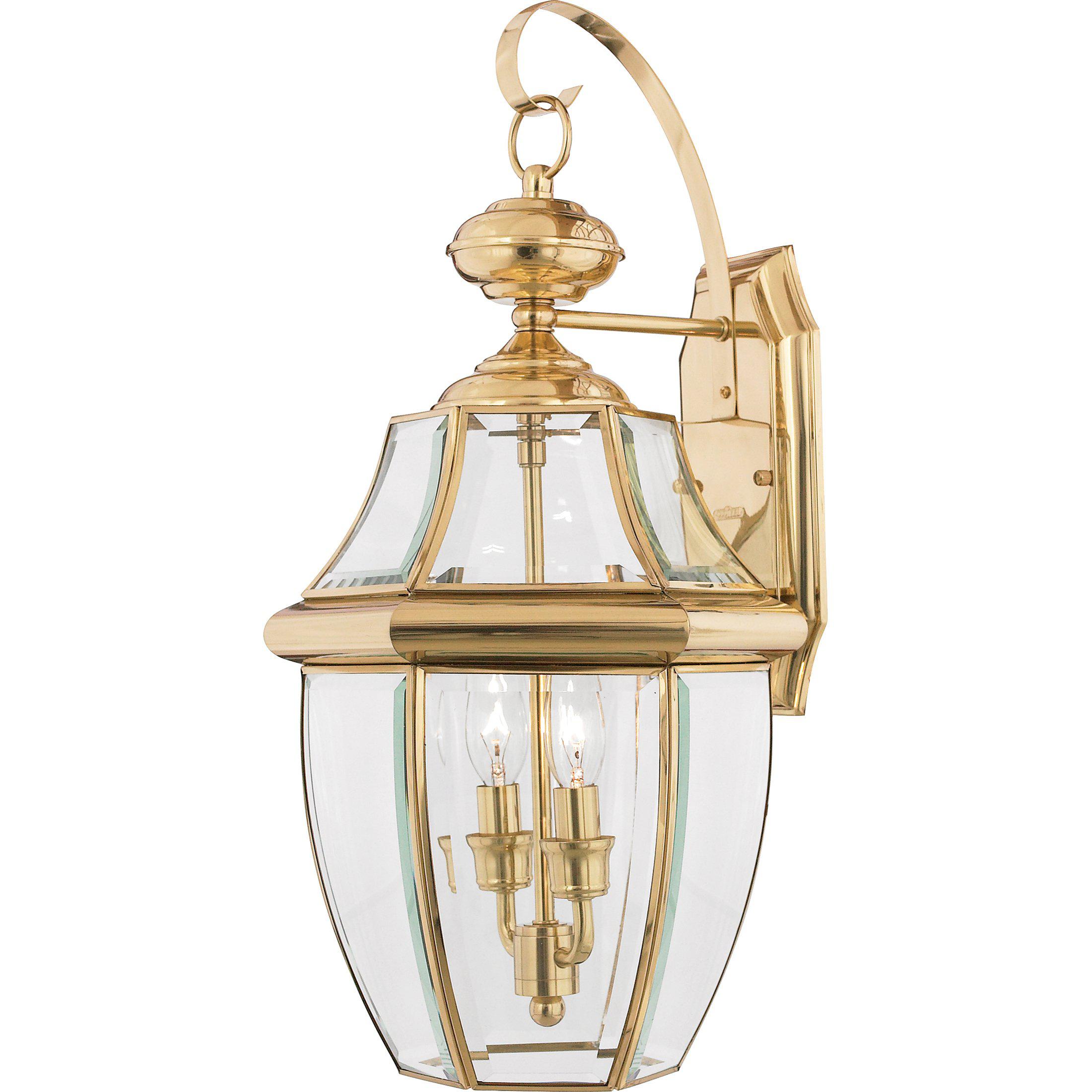 Quoizel  Newbury Outdoor Lantern, Large Outdoor l Wall Quoizel Polished Brass  