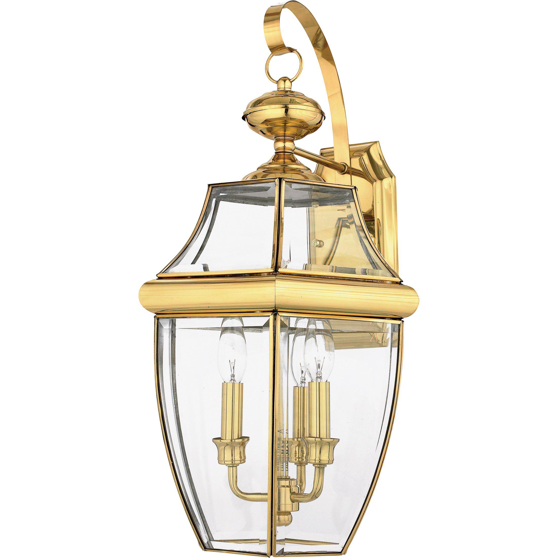 Quoizel  Newbury Outdoor Lantern, XL Outdoor l Wall Quoizel Polished Brass  
