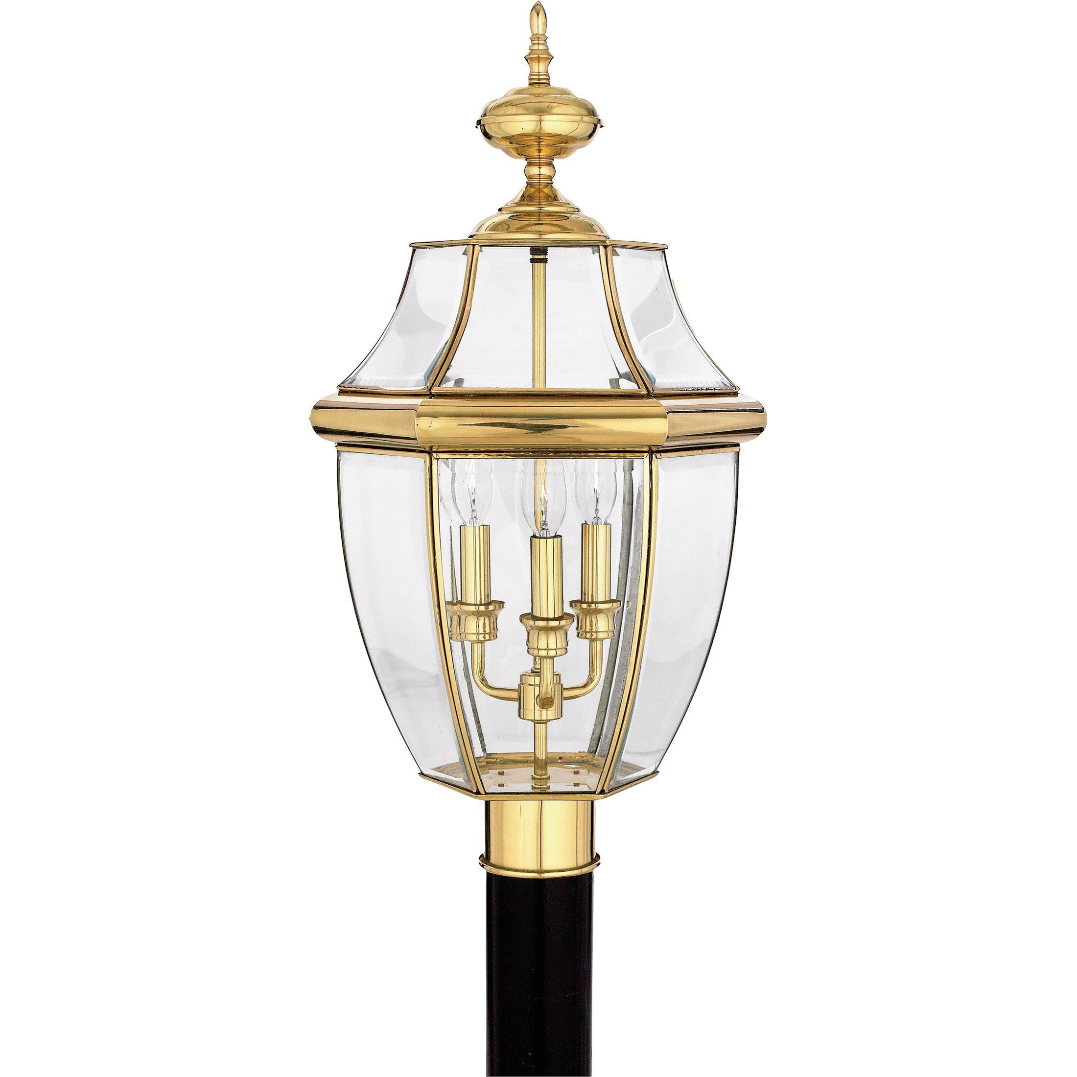 Quoizel  Newbury Outdoor Lantern, Post Medium Outdoor l Post/Pier Mounts Quoizel Polished Brass  