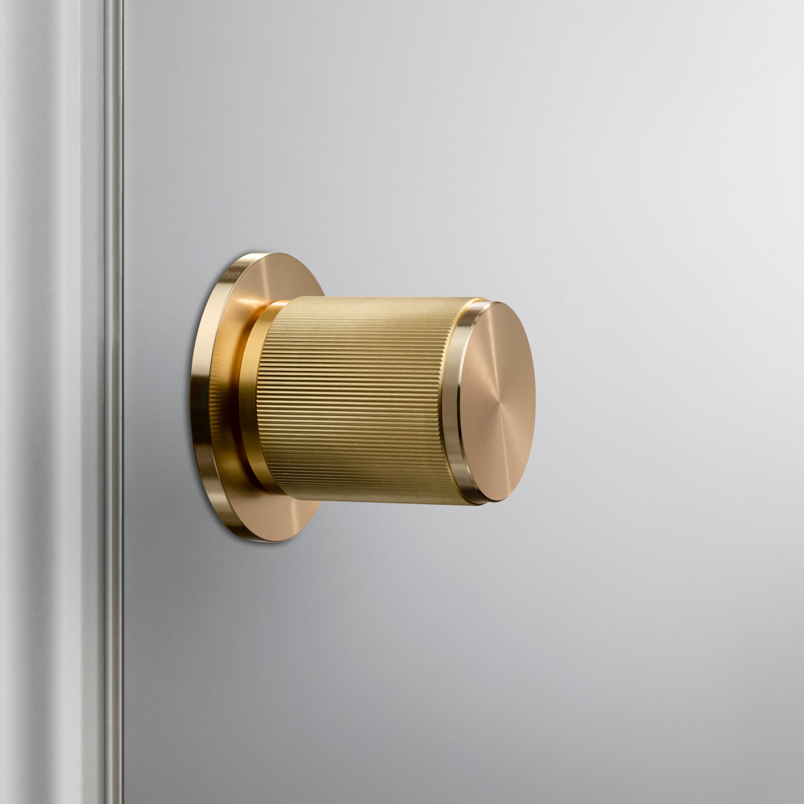 Buster + Punch Linear Fixed Single-Sided Door Knob - Color: Brass/Antique - NDK-051069