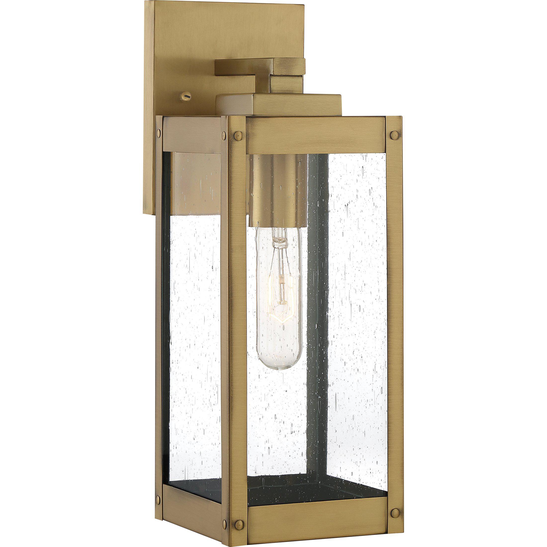 Quoizel  Westover Outdoor Lantern, Small WVR8405 Outdoor l Wall Quoizel Antique Brass  