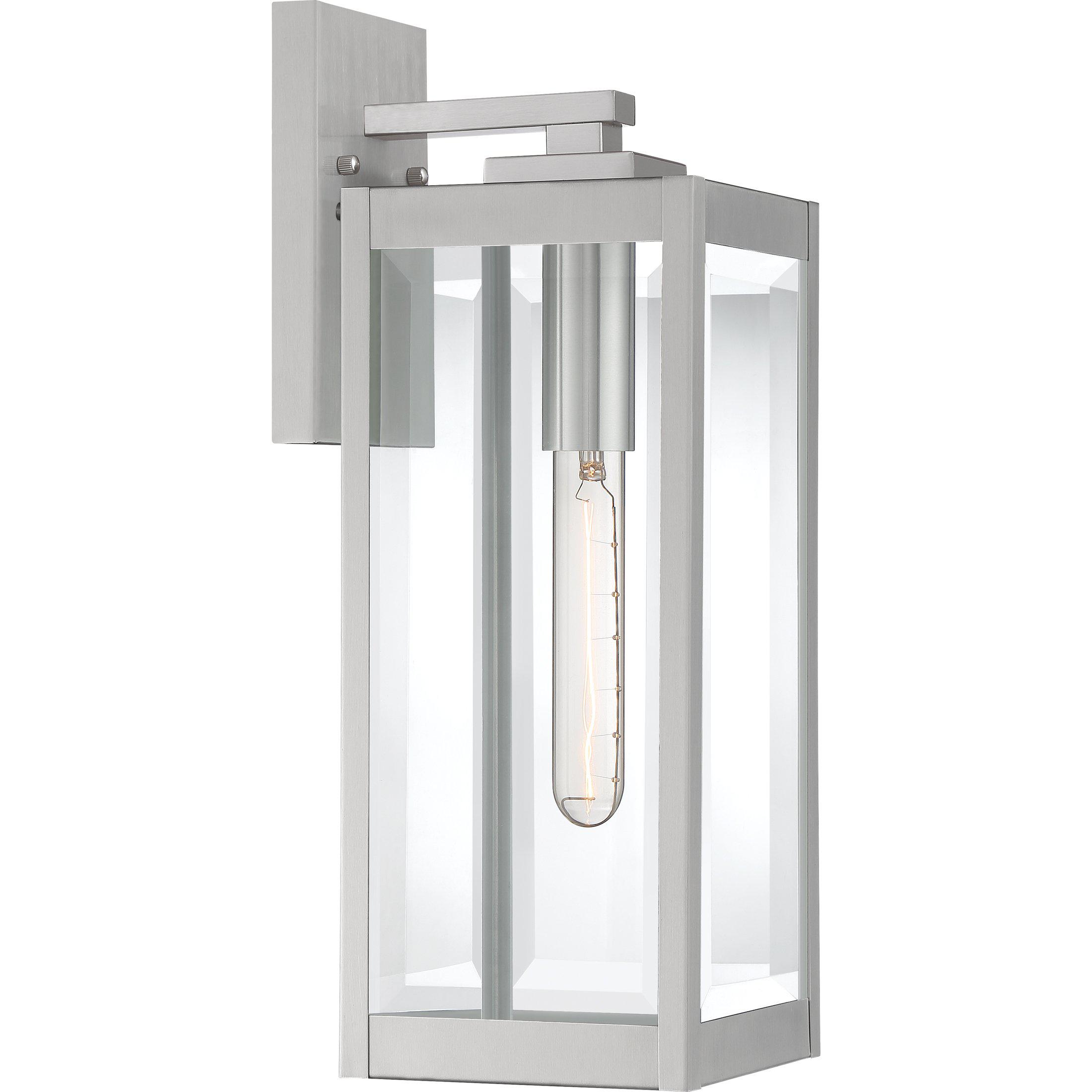 Quoizel  Westover Outdoor Lantern, Medium WVR8406 Outdoor l Wall Quoizel Stainless Steel  