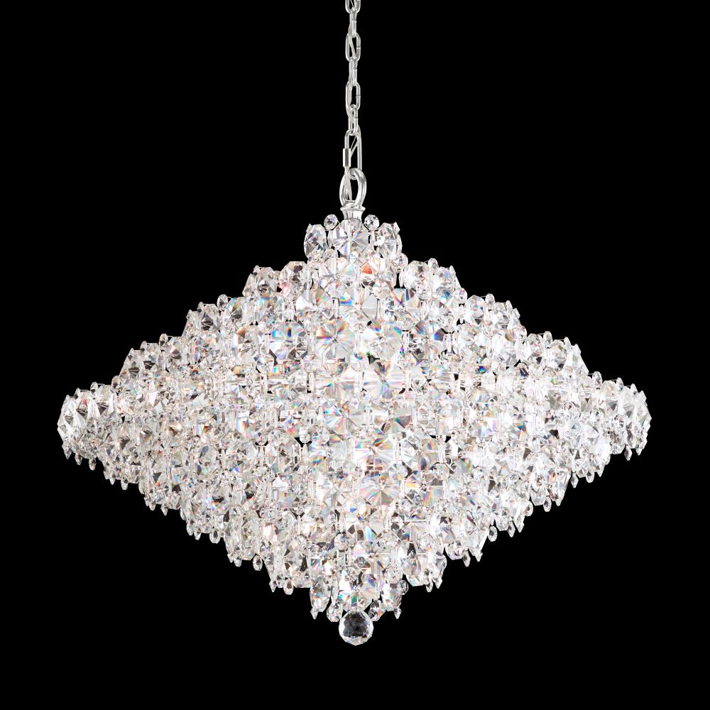 Schonbek Baronet 28 Light 110V Pendant in Stainless Steel with Clear Crystals - BN1033