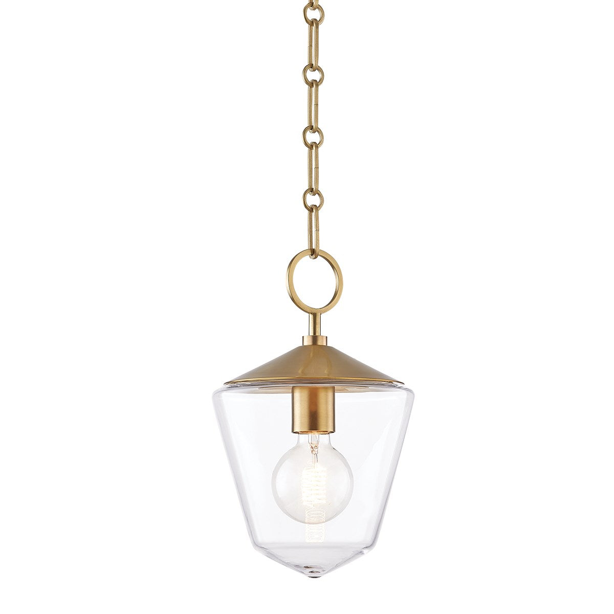 Greene - 1 LIGHT SMALL PENDANT Lantern Hudson Valley Aged Brass  