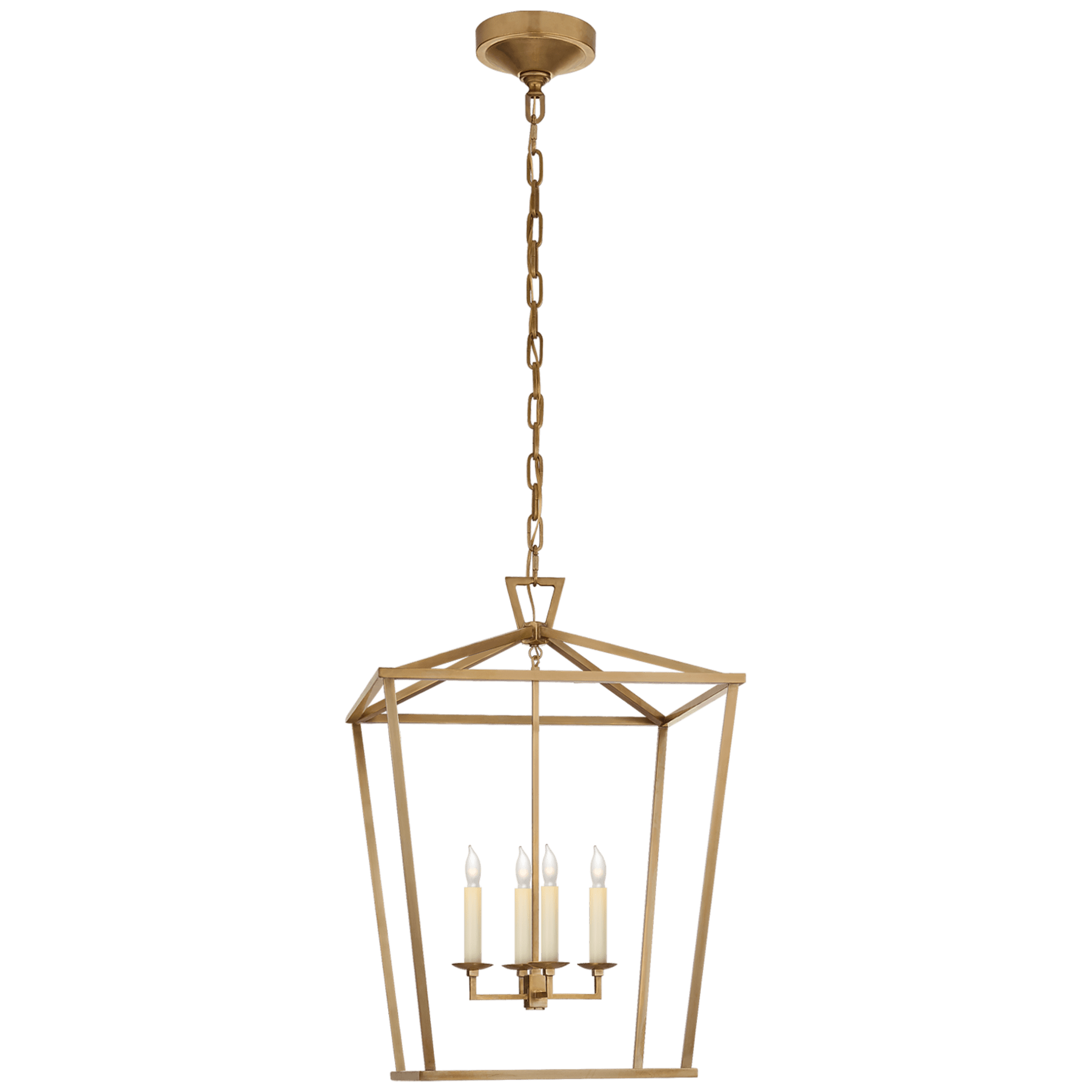Visual Comfort Darlana Medium Lantern Lantern Visual Comfort Antique- Burnished Brass No Option 
