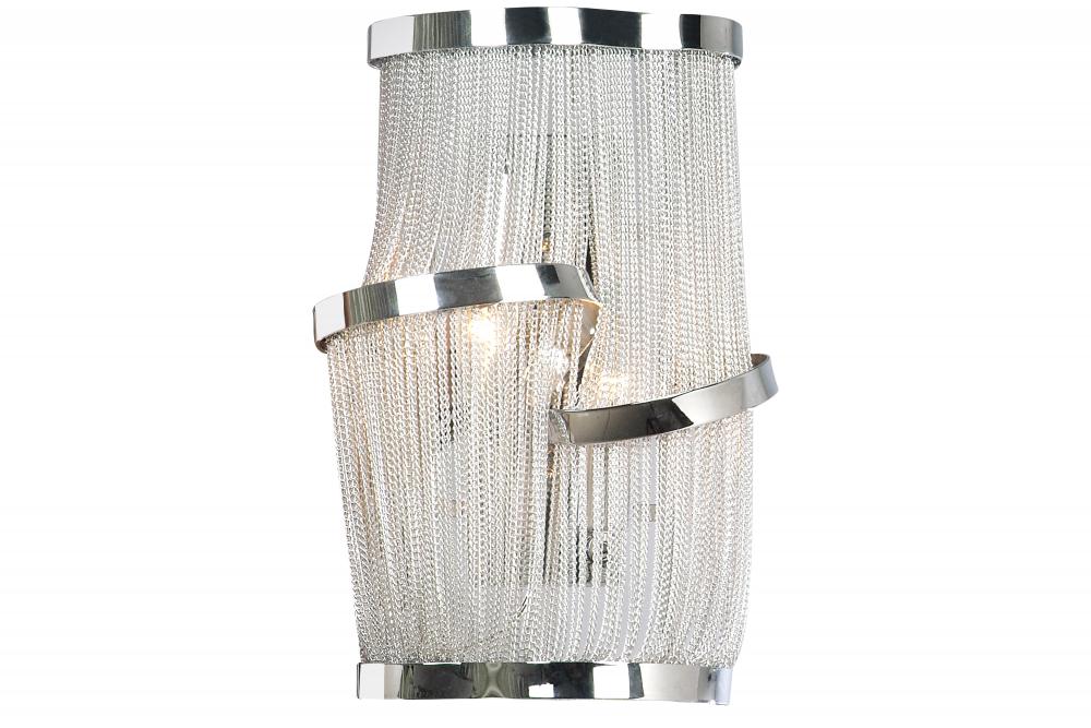 Avenue Lighting MULLHOLAND DRIVE COLLECTION CHROME CHAIN WALL SCONCE HF1404 Wall Light Fixtures Avenue Lighting Chrome  