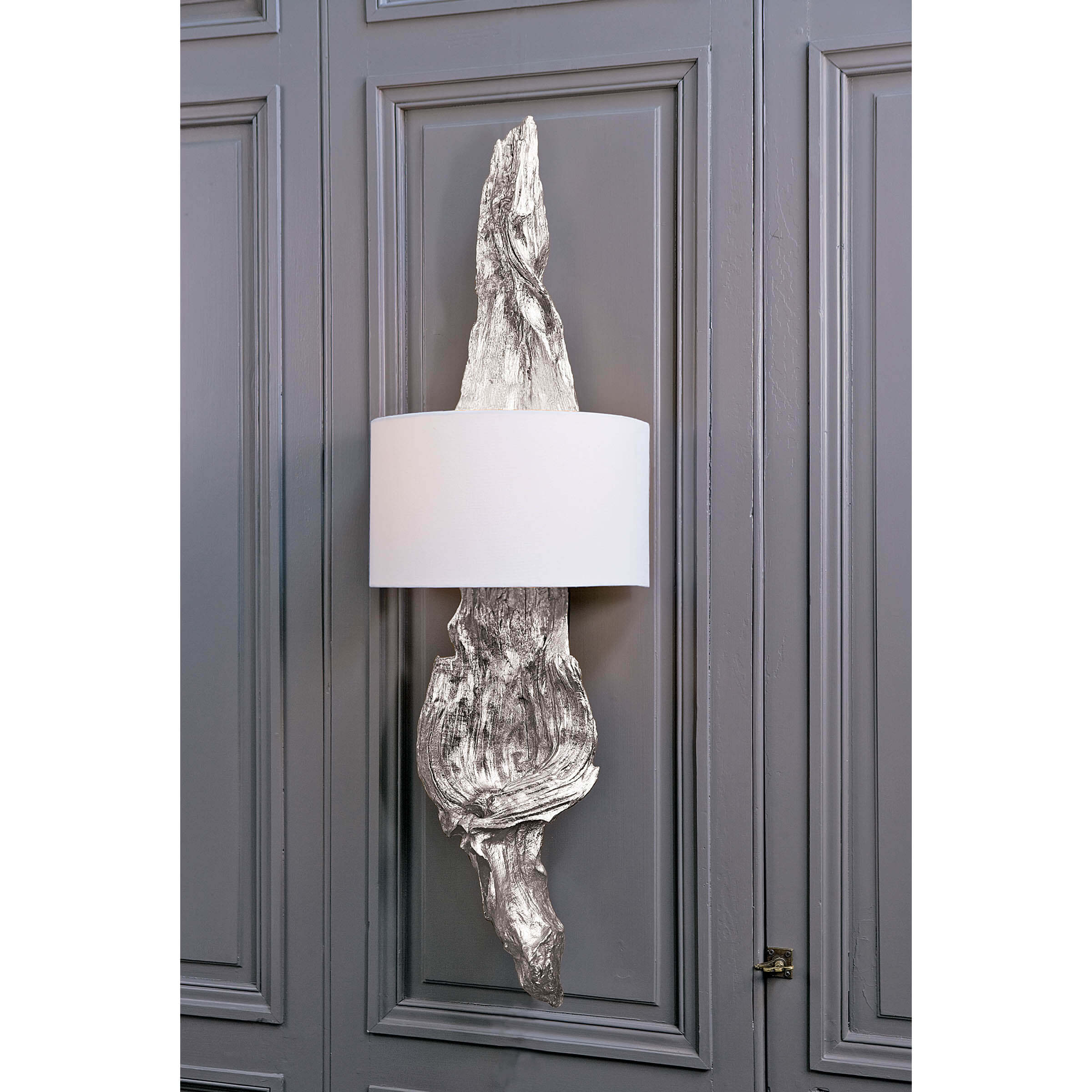 Regina Andrew  Driftwood Sconce (Ambered Silver Leaf) Wall Light Fixtures Regina Andrew   