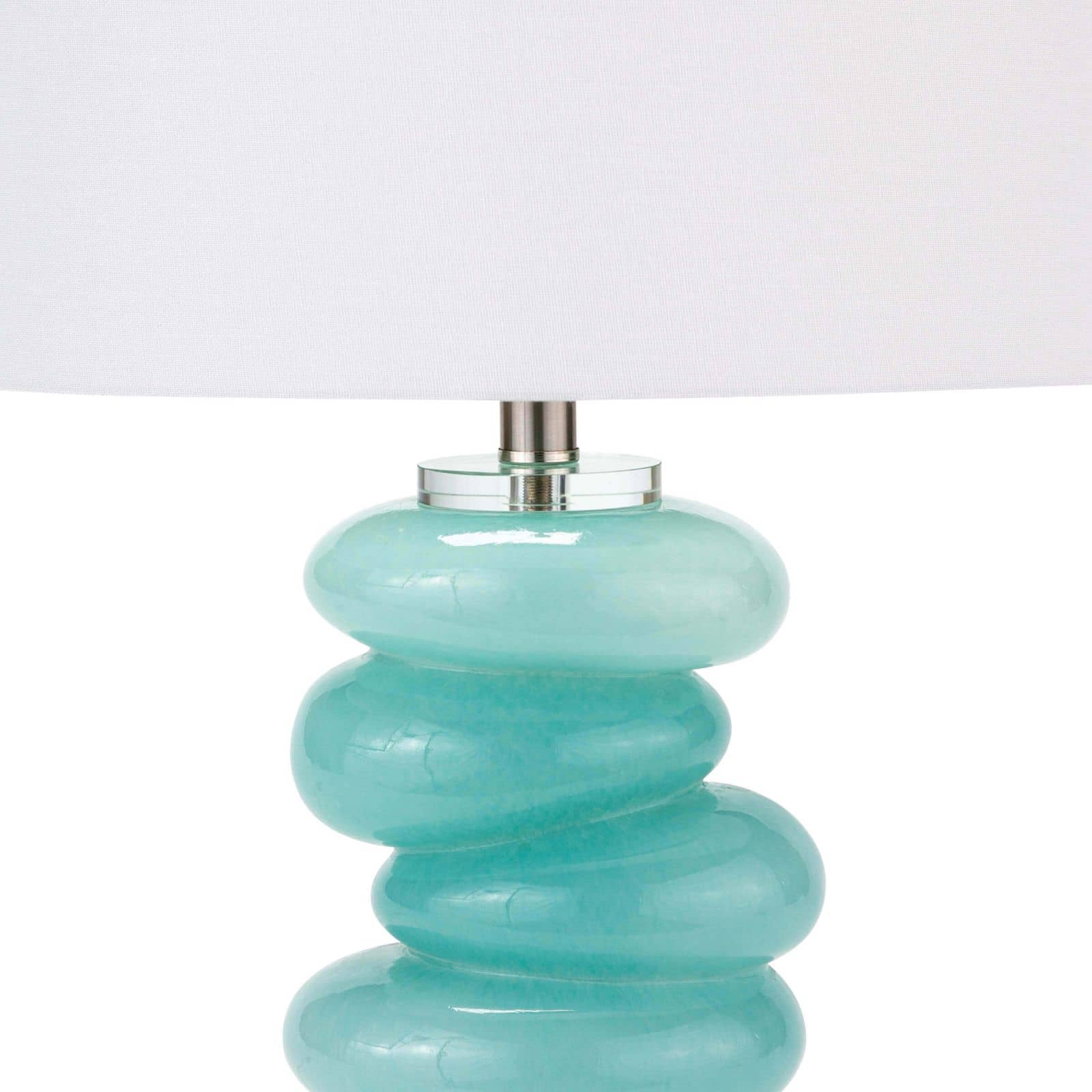 Regina Andrew  Stacked Pebble Glass Table Lamp (Aqua) Lamp Regina Andrew   