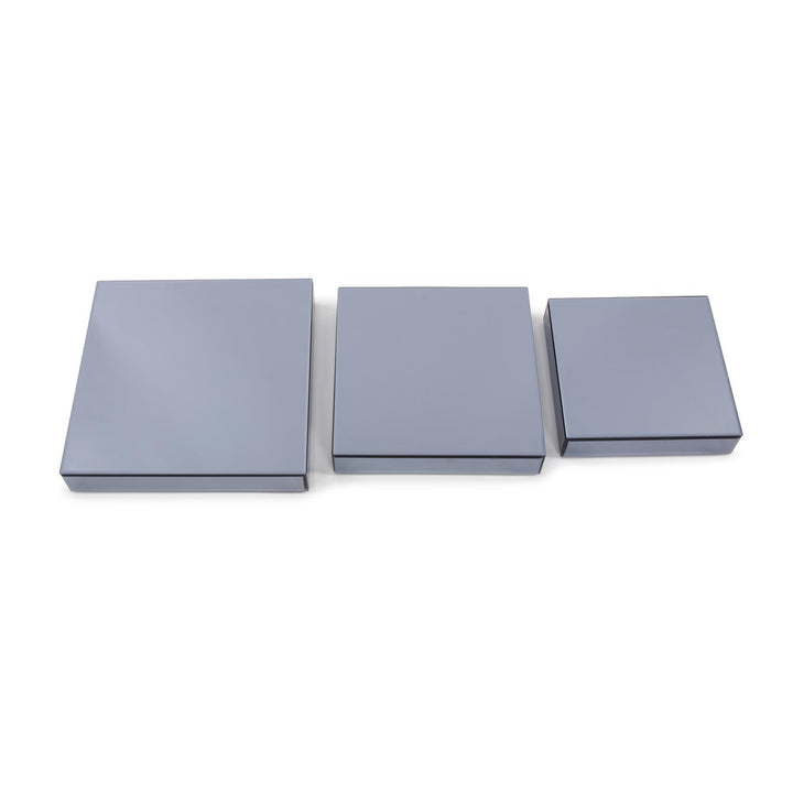 Howard Elliott Grigio Mirrored Set of Three Platforms
