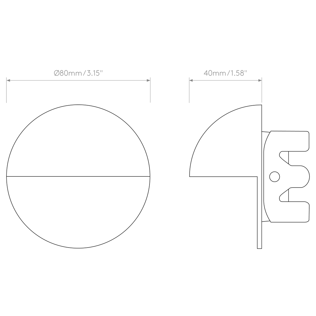 Astro Lighting Tivola LED 1338012 dimension diagram