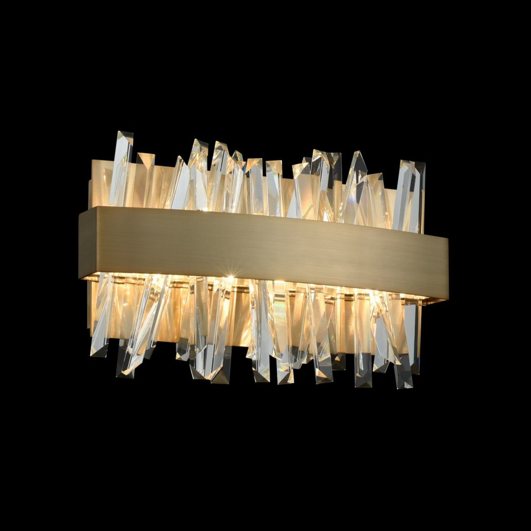 Allegri Glacier 12 Inch LED ADA Bath Vanity Lights Allegri Brushed Champagne Gold