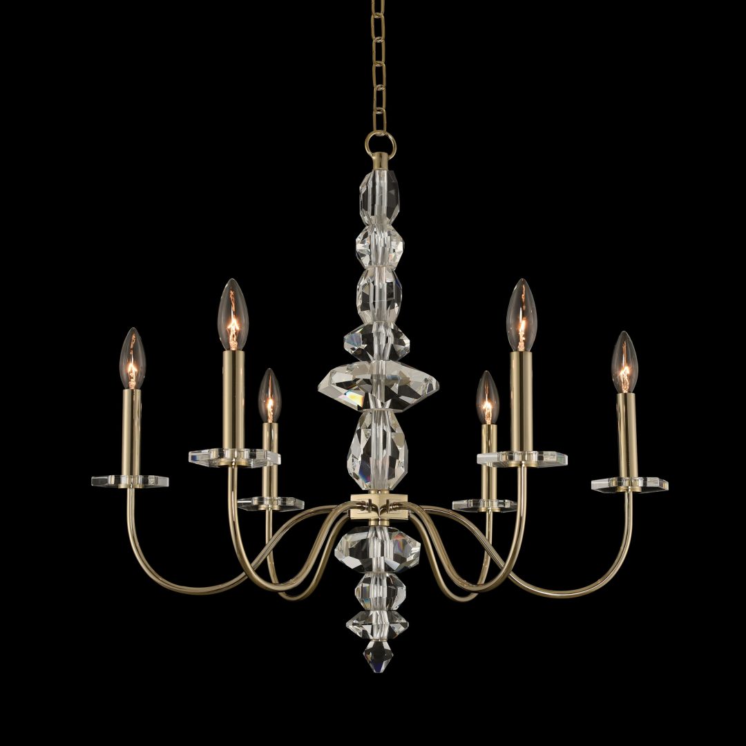 Allegri  Bolivar 6 Light Chandelier Chandeliers Allegri Champagne Gold  