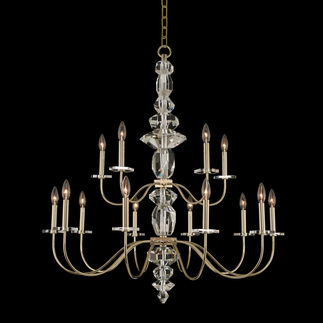 Allegri  Bolivar (10+5) Light 2 Tier Chandelier Chandeliers Allegri Champagne Gold  