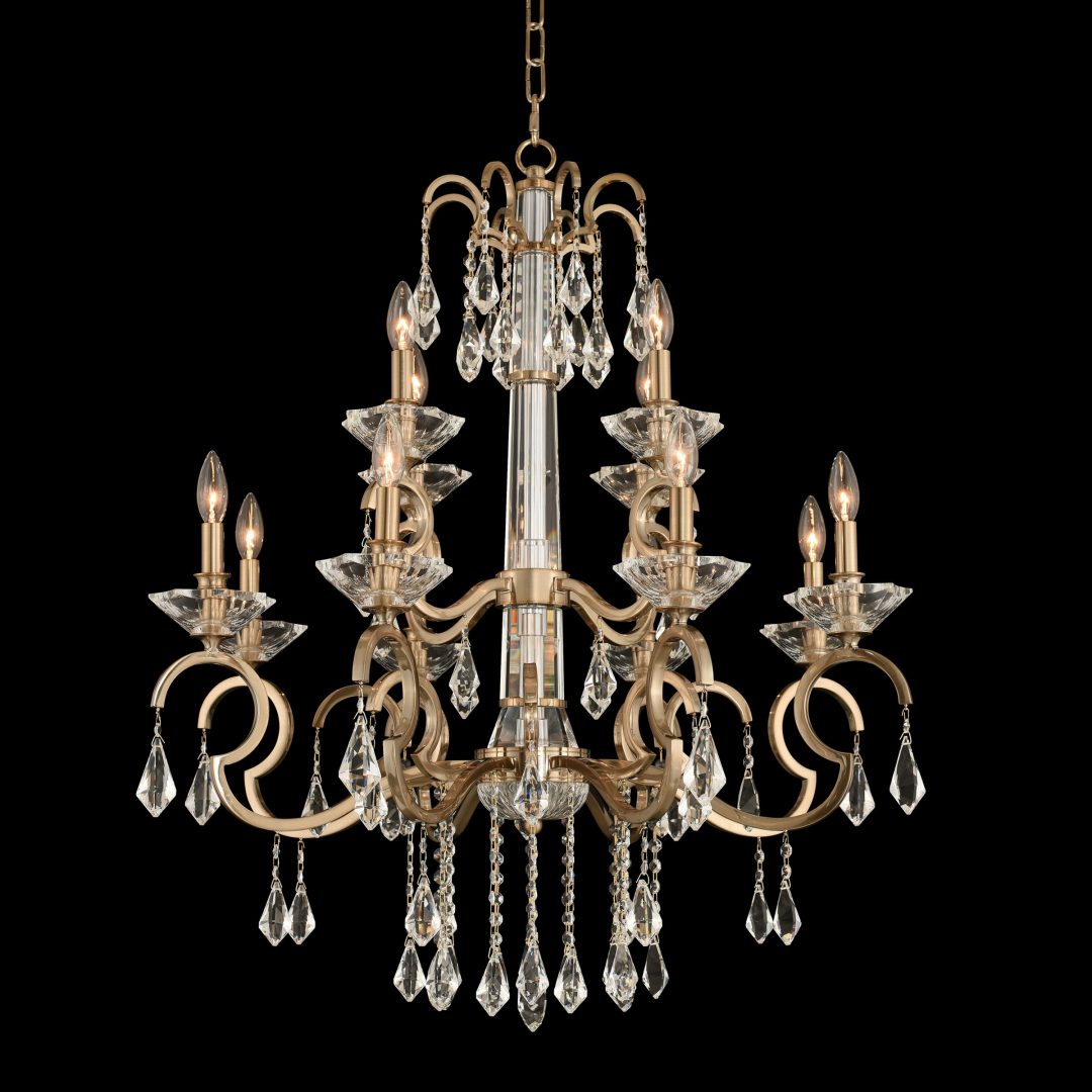 Allegri  Valencia 12 Light Chandelier Chandeliers Allegri Brushed Champagne Gold  