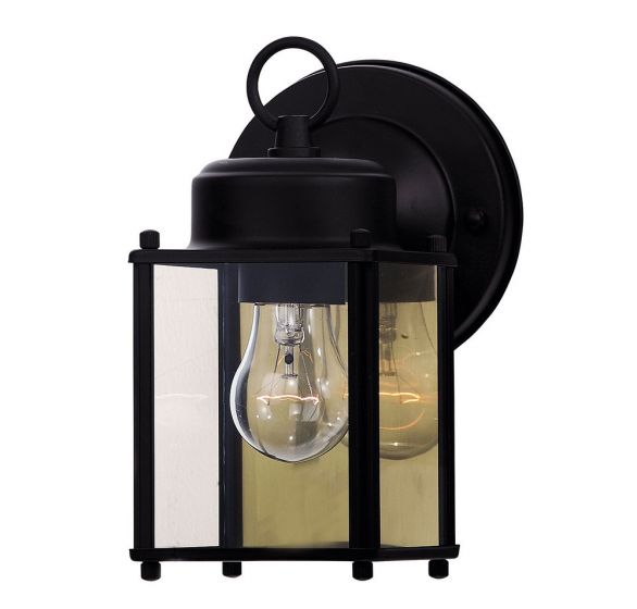 Savoy House Exterior Collections Outdoor | Wall Lantern Outdoor | Wall Lantern Savoy House 4.75x4.75x7.88 Black Clear Glass