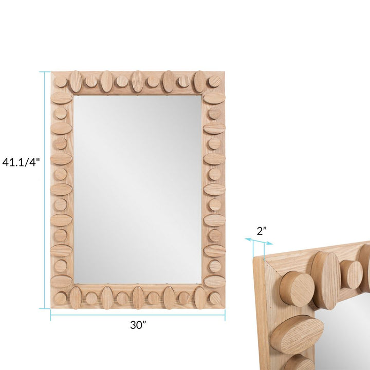 Howard Elliott Robin Baron Winfield Wooden Rectangular Vanity Mirror