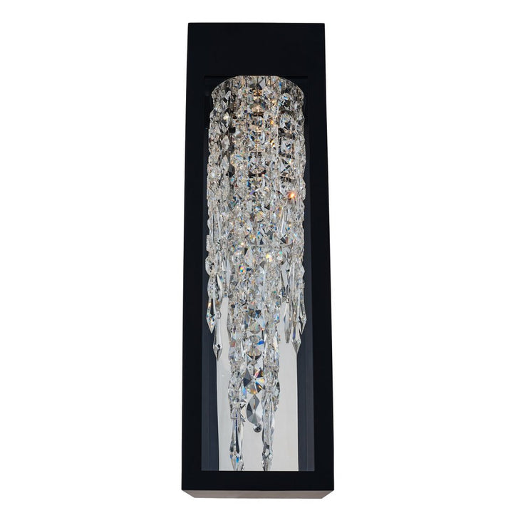 Allegri Crystal Tenuta Esterno 20" Outdoor LED Wall Sconce — Matte Black
