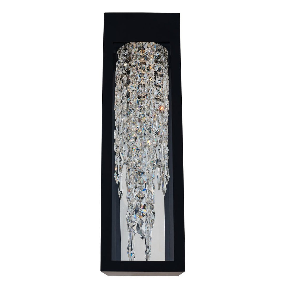 Allegri Crystal Tenuta Esterno 20" Outdoor LED Wall Sconce — Matte Black