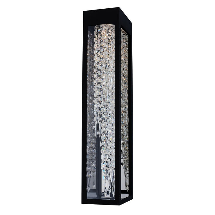 Allegri Crystal Tenuta Esterno 30" Outdoor LED Wall Sconce — Matte Black