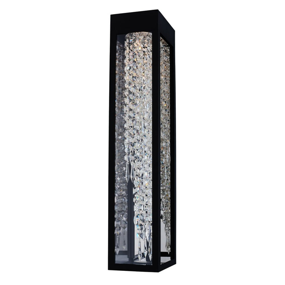 Allegri Crystal Tenuta Esterno 30" Outdoor LED Wall Sconce — Matte Black