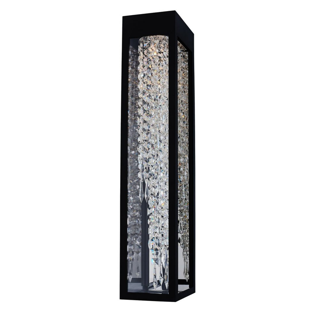 Allegri Crystal Tenuta Esterno 30" Outdoor LED Wall Sconce — Matte Black