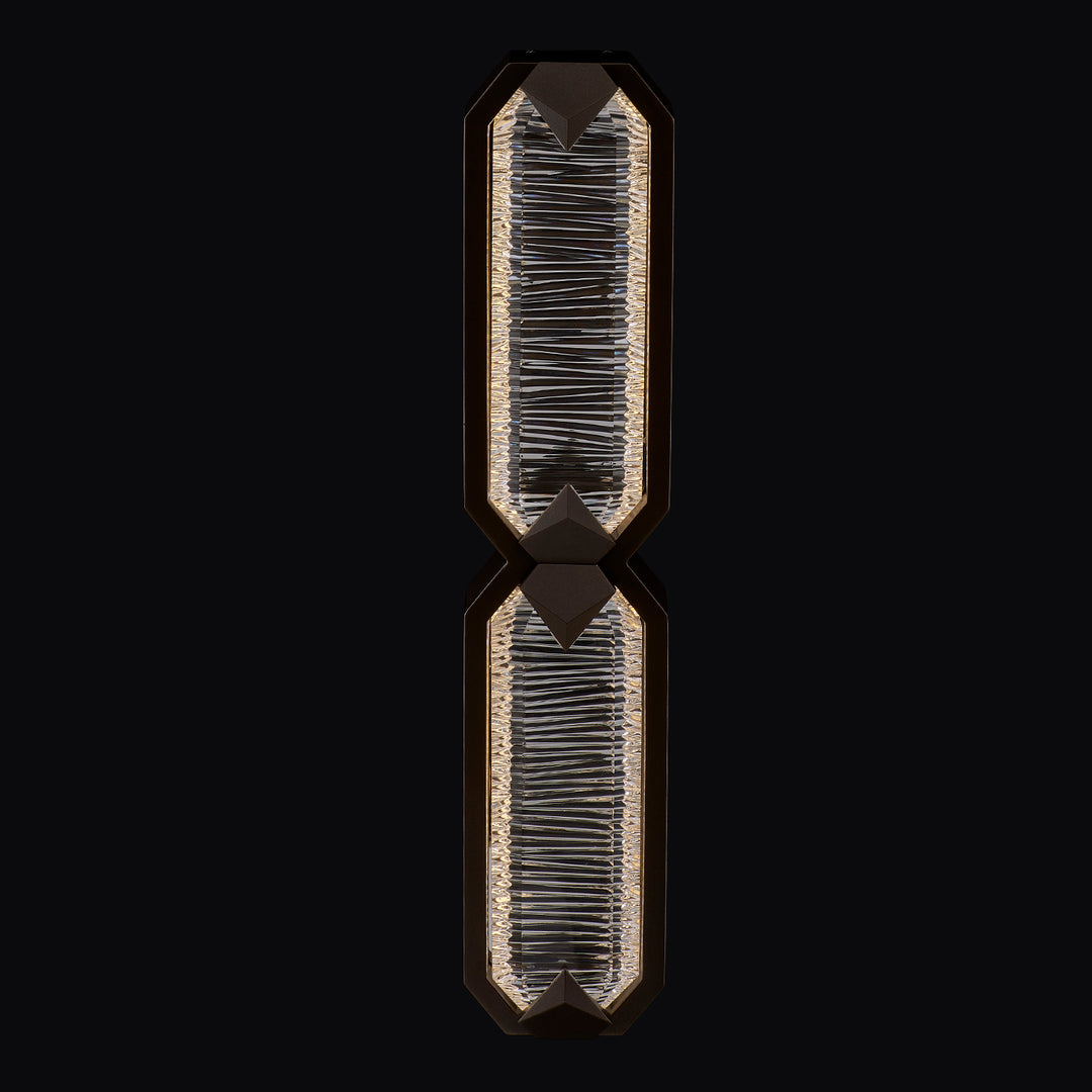 Allegri Crystal Carato 2-Light Outdoor LED Wall Sconce