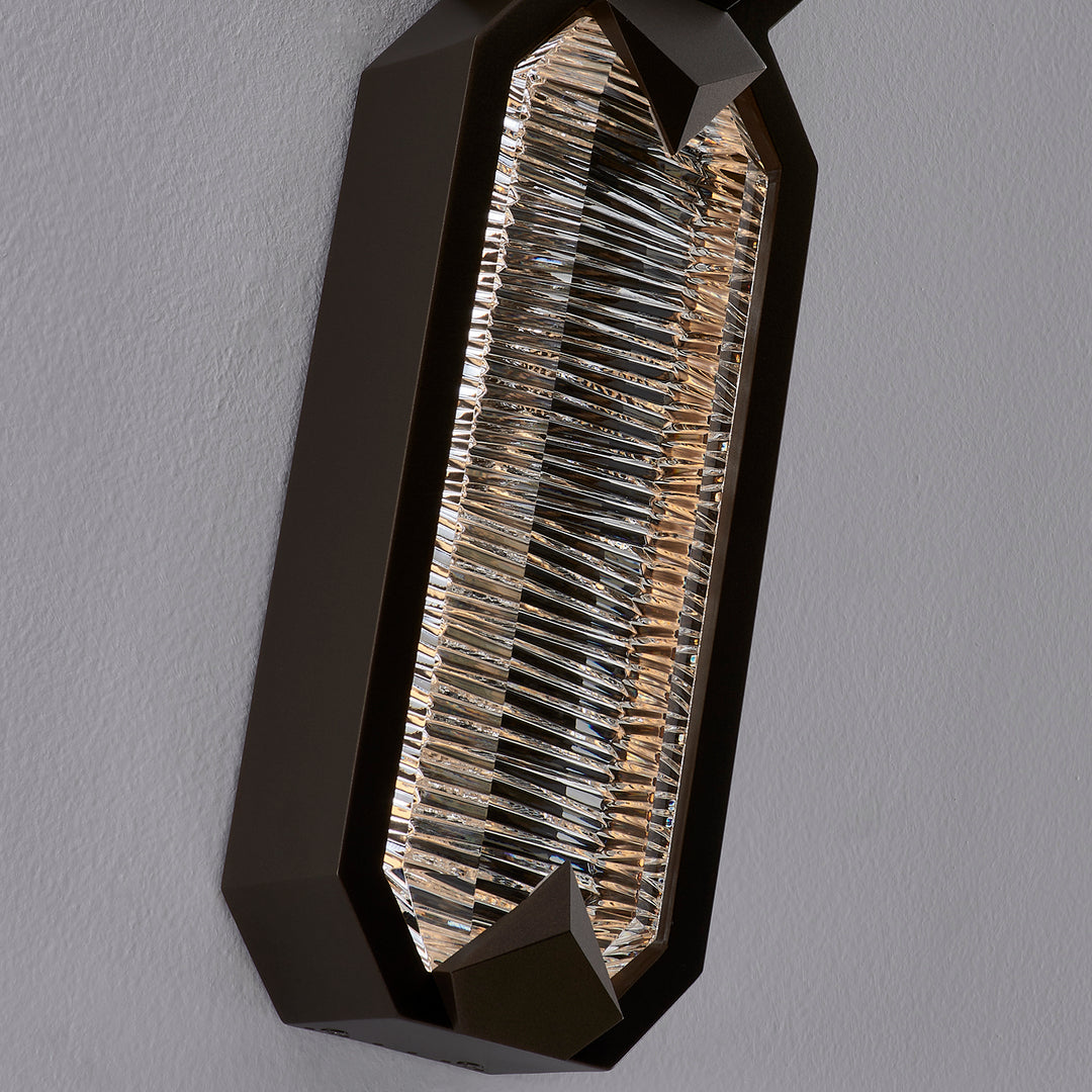 Allegri Crystal Carato 2-Light Outdoor LED Wall Sconce