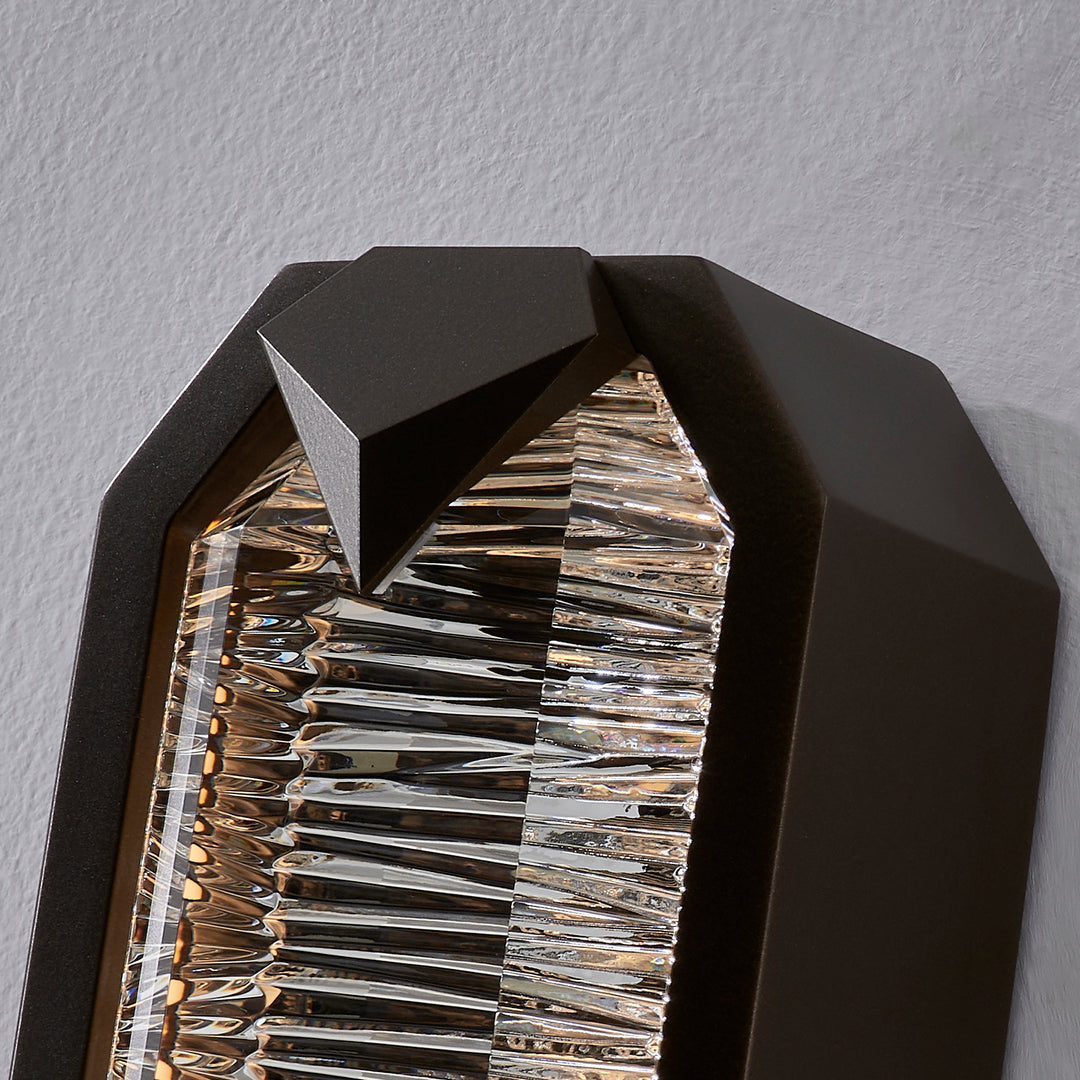 Allegri Crystal Carato 2-Light Outdoor LED Wall Sconce