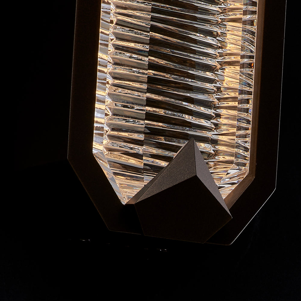 Allegri Crystal Carato 2-Light Outdoor LED Wall Sconce