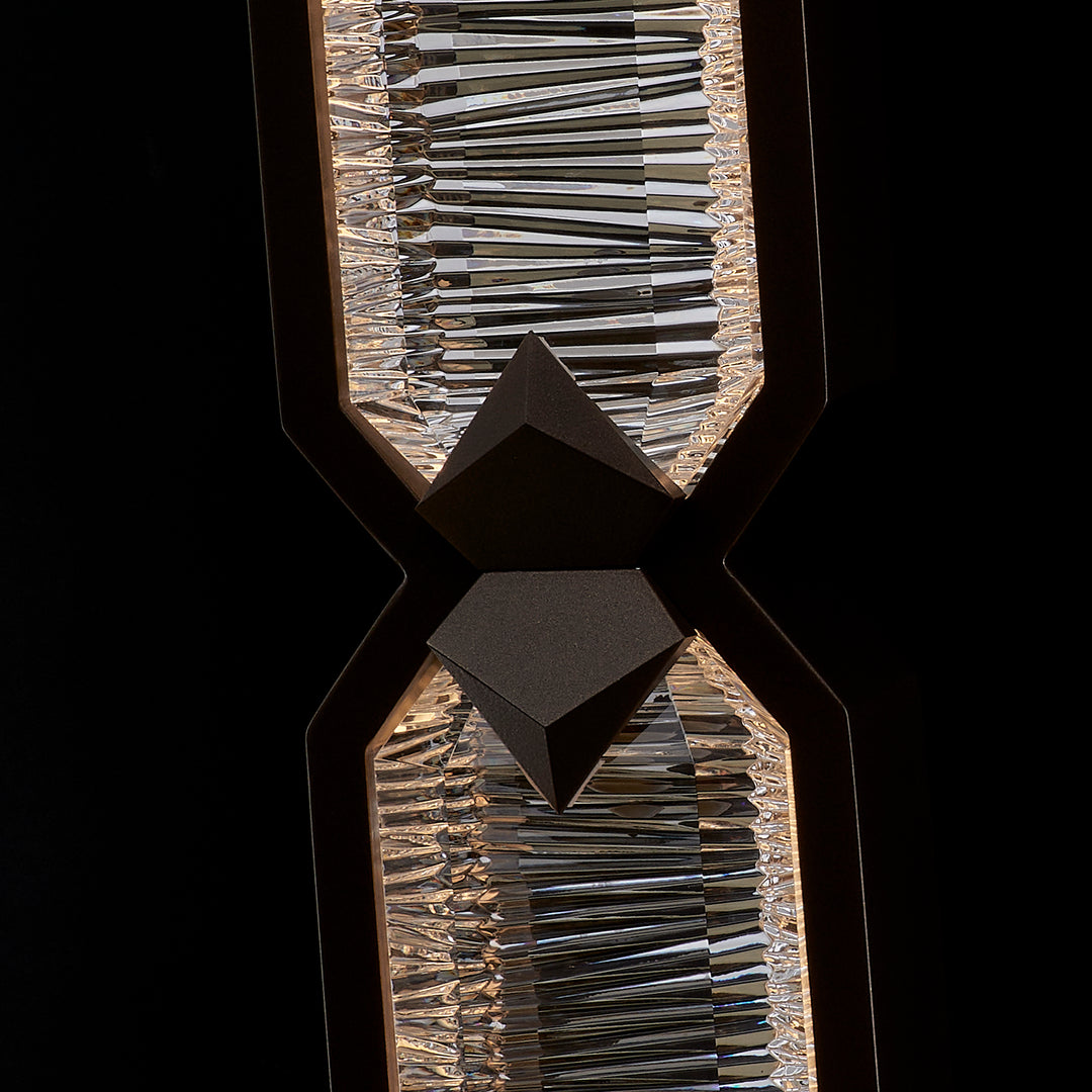 Allegri Crystal Carato 2-Light Outdoor LED Wall Sconce
